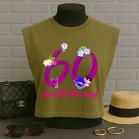 Still Blooming 60th Birthday Flowers Garment-Dyed Women's Muscle Tee thumb 3
