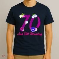 Still Blooming 70th Birthday Flowers T-Shirt thumb 3