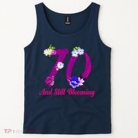 Still Blooming 70th Birthday Flowers Tank Top thumb 2