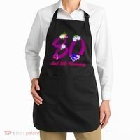 Still Blooming 80th Birthday Flowers Apron thumb 2