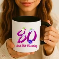 Still Blooming 80th Birthday Flowers Coffee Mug thumb 3