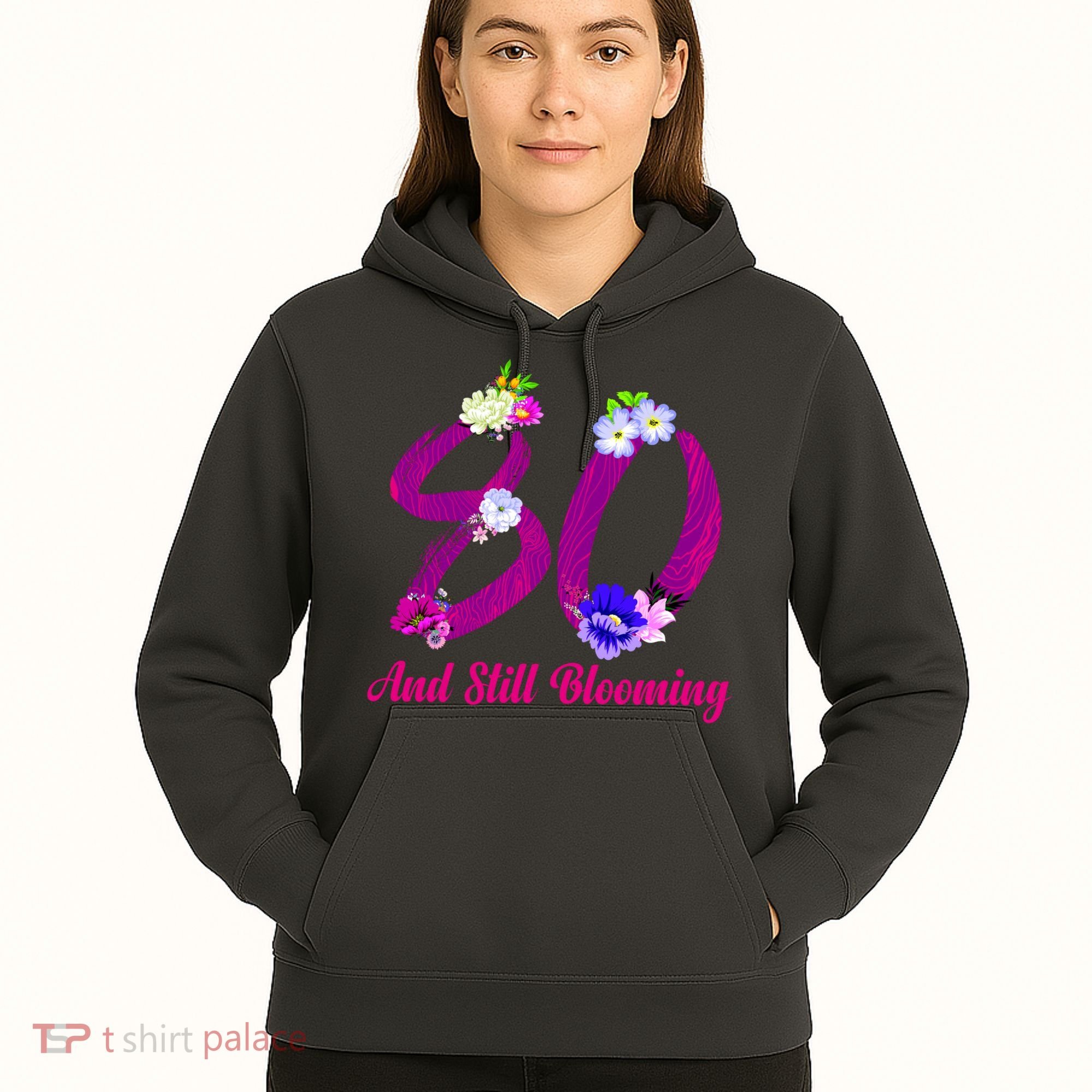 Still Blooming 80th Birthday Flowers Hoodie