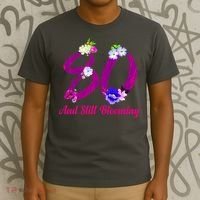 Still Blooming 80th Birthday Flowers T-Shirt thumb 3