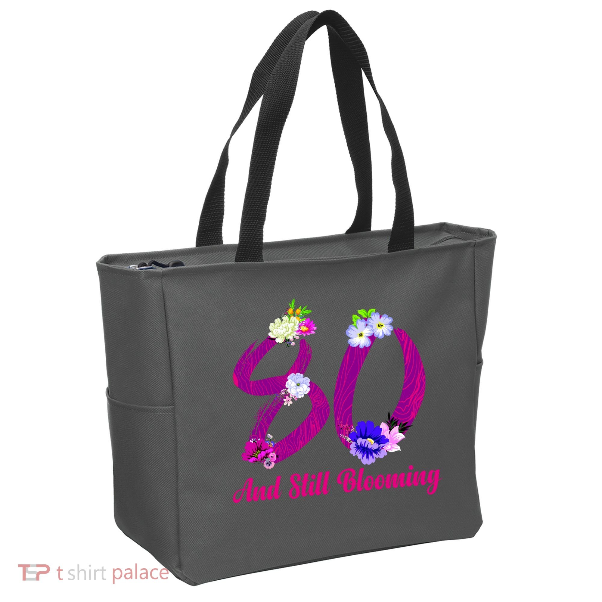Still Blooming 80th Birthday Flowers Tote Bag
