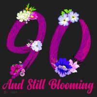 Still Blooming 90th Birthday Flowers Women's Sweatshirt thumb 2