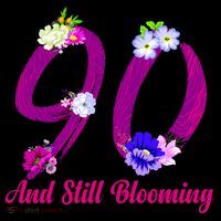 Still Blooming 90th Birthday Flowers Coaster thumb 2