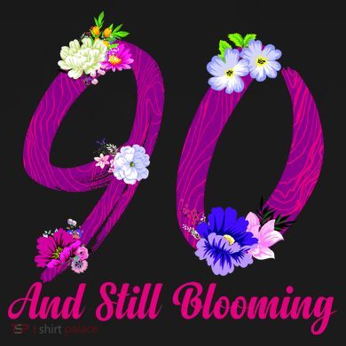 Still Blooming 90th Birthday Flowers 16 in Basic Backpack