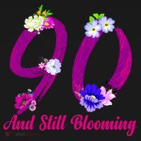 Still Blooming 90th Birthday Flowers 16 in Basic Backpack thumb 2