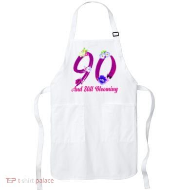 Still Blooming 90th Birthday Flowers Apron