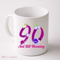 Still Blooming 90th Birthday Flowers Coffee Mug thumb 0