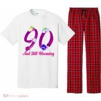 Still Blooming 90th Birthday Flowers Pajama Set thumb 0