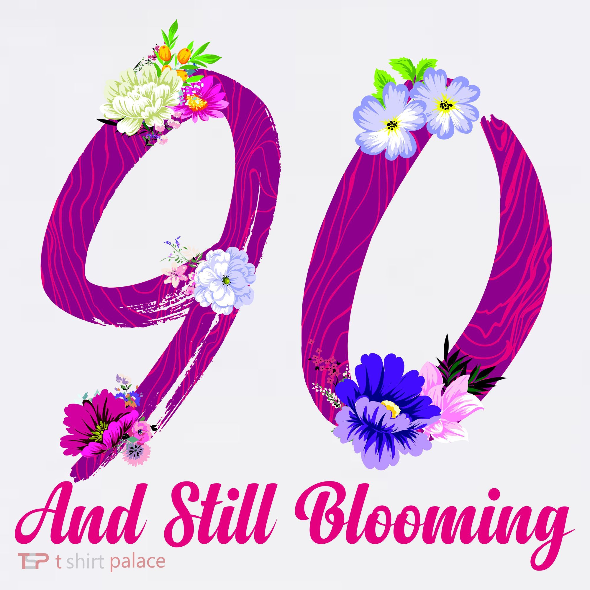 Still Blooming 90th Birthday Flowers Mousepad