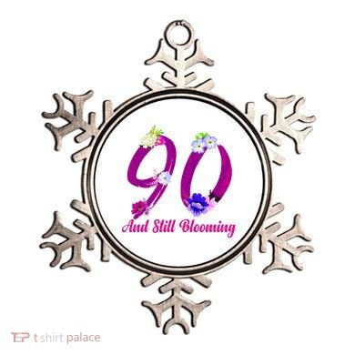 Still Blooming 90th Birthday Flowers Ornament
