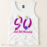 Still Blooming 90th Birthday Flowers Tank Top thumb 2