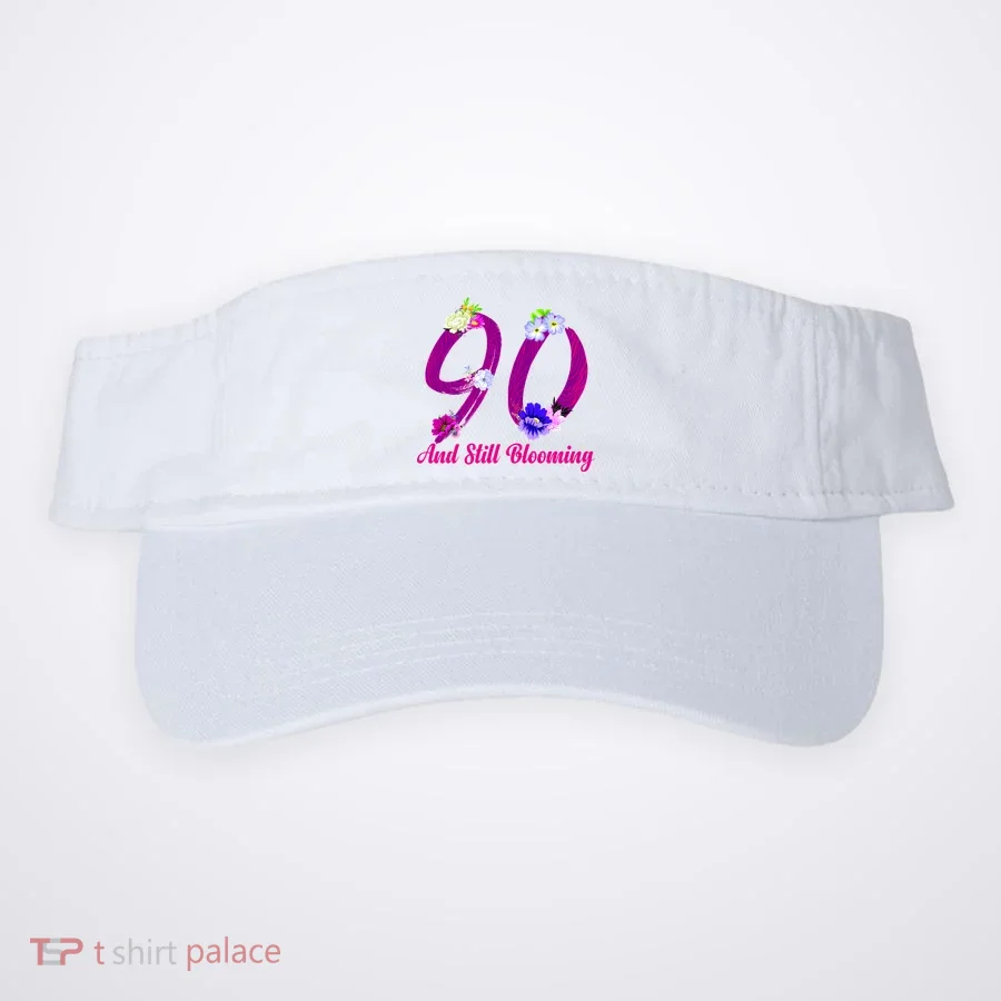 Still Blooming 90th Birthday Flowers Visor