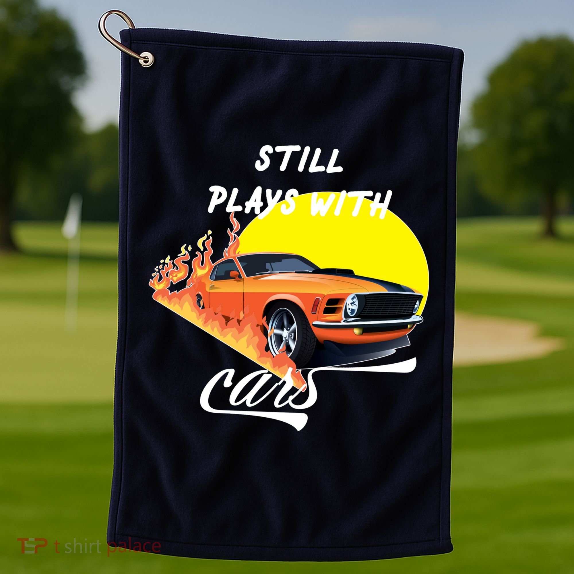 Still Plays With Cars Matching Family Golf Towel