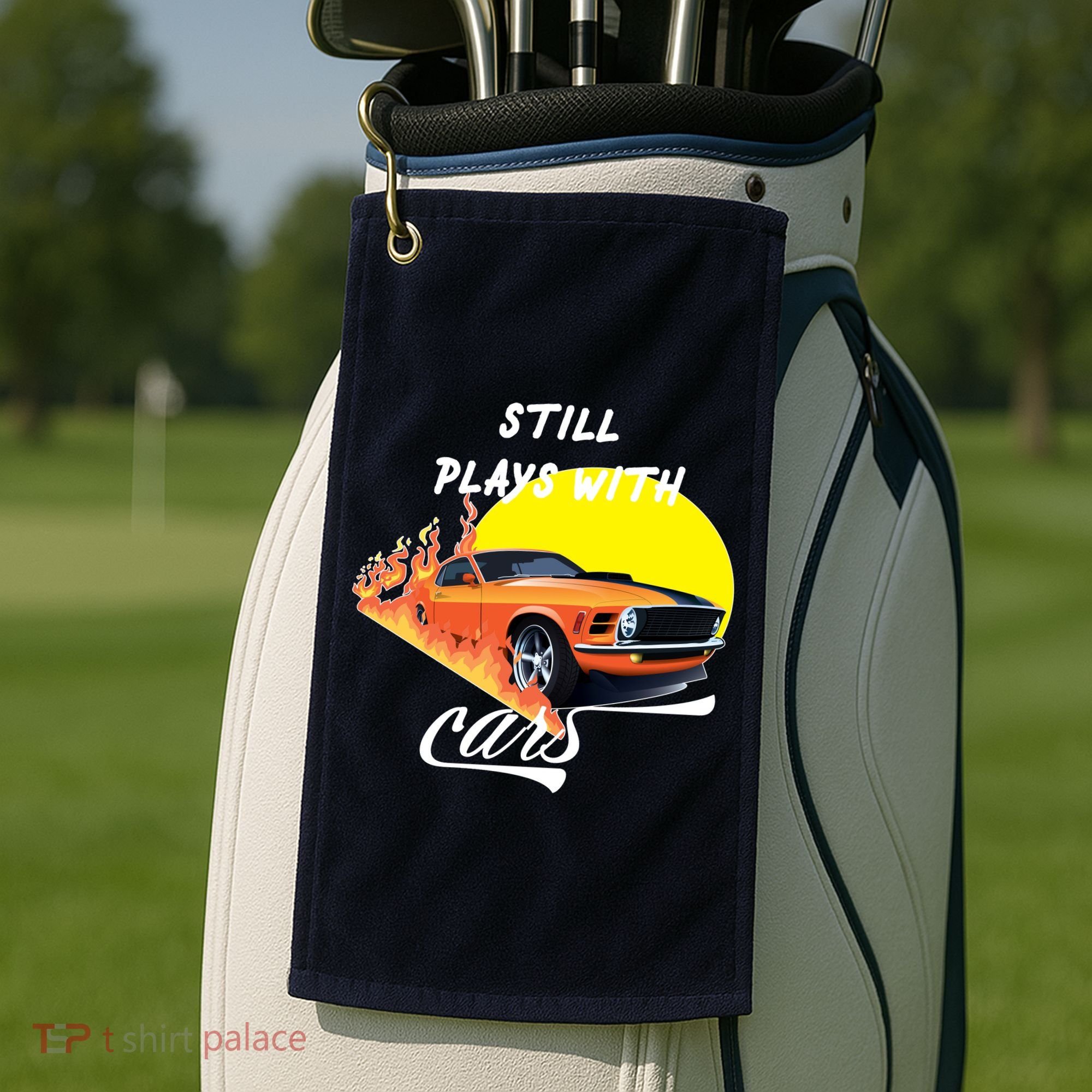 Still Plays With Cars Matching Family Golf Towel
