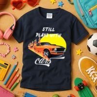 Still Plays With Cars Matching Family Kids T-Shirt thumb 3
