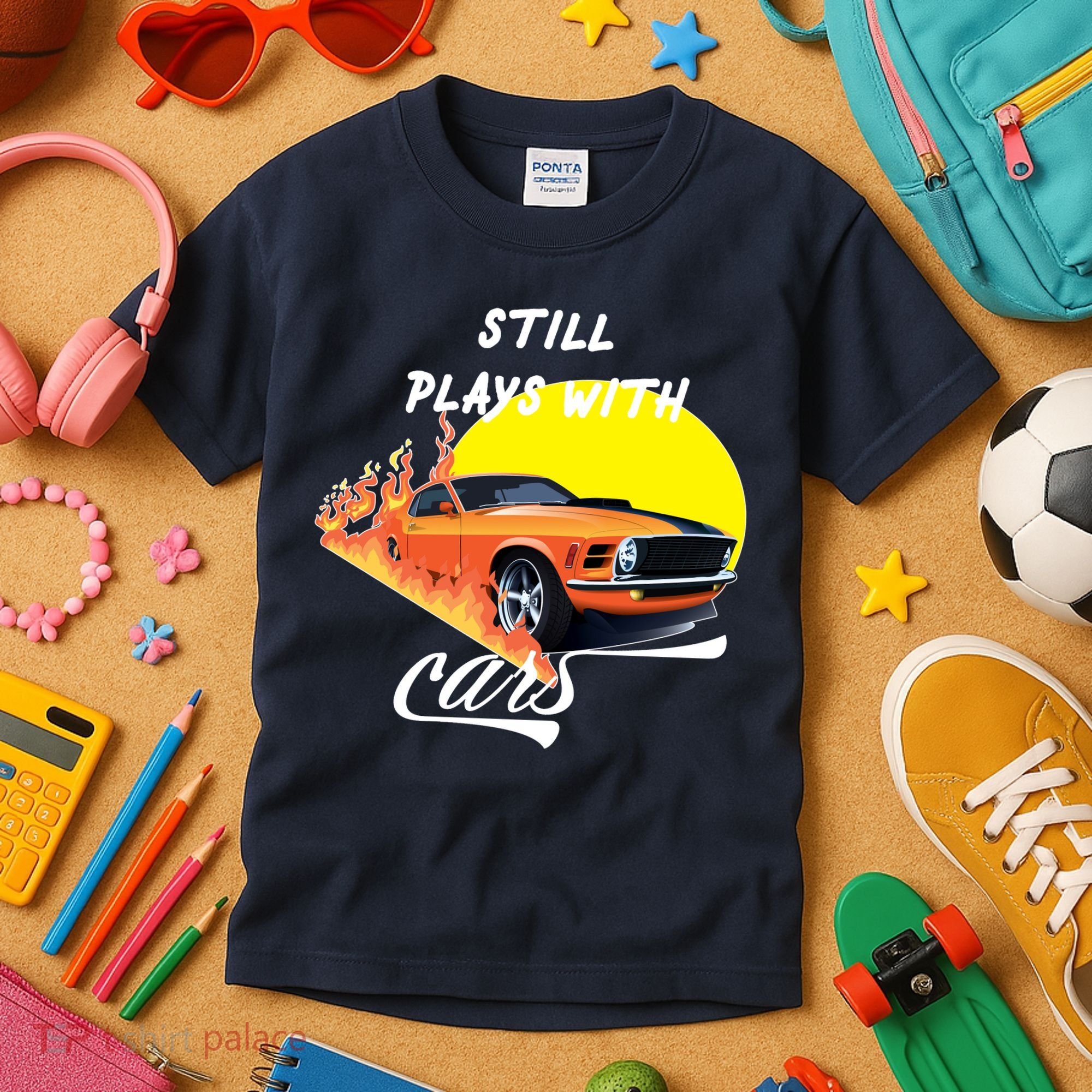 Still Plays With Cars Matching Family Kids T-Shirt