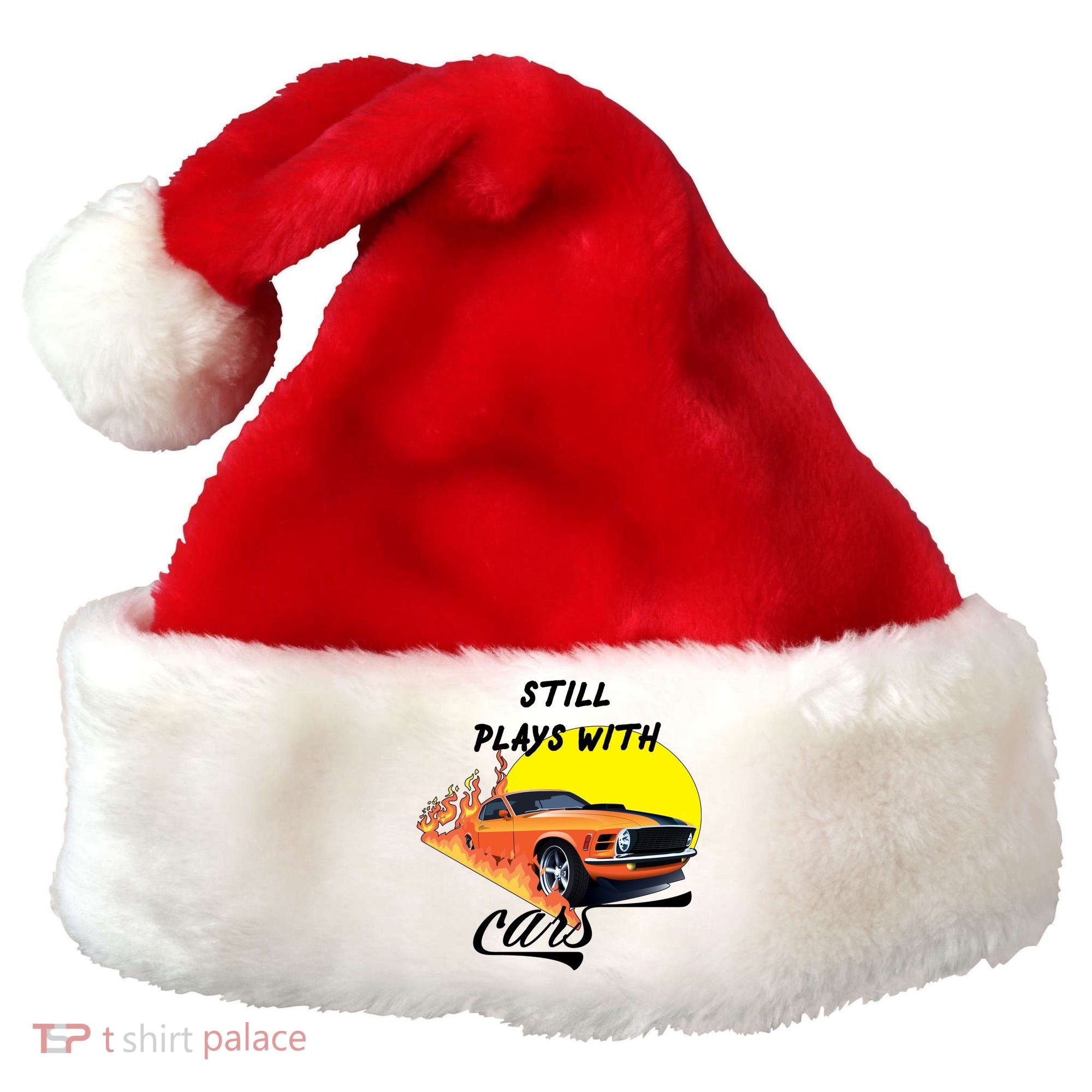 Still Plays With Cars Matching Family Santa Hat