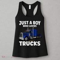 Semi Truck Just A Who Loves Trucks Cool Truck Women's Tank Top thumb 3