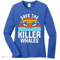 Save The Killer Whales Orca Gift Women's Long Sleeve Shirt thumb 0