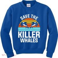 Save The Killer Whales Orca Gift Kids Sweatshirt thumb 0