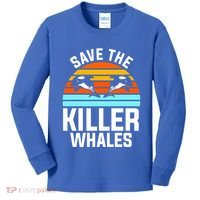 Save The Killer Whales Orca Gift Kids Long Sleeve Shirt thumb 0