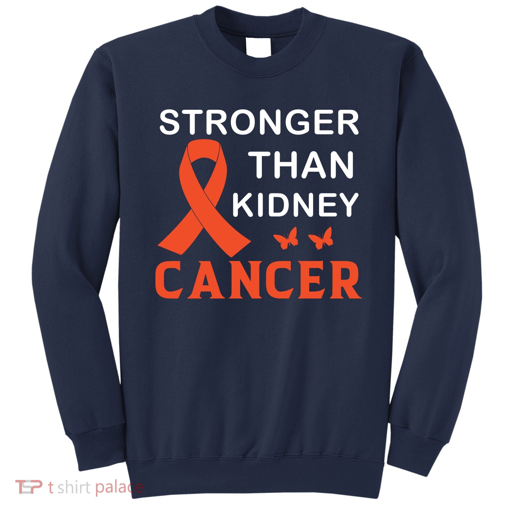 Stronger Than Kidney Cancer Breast Cancer Awareness Sweatshirt