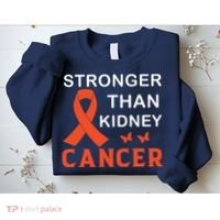 Stronger Than Kidney Cancer Breast Cancer Awareness Sweatshirt thumb 2