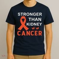 Stronger Than Kidney Cancer Breast Cancer Awareness T-Shirt thumb 3