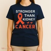Stronger Than Kidney Cancer Breast Cancer Awareness T-Shirt thumb 4