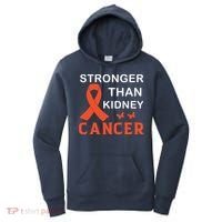 Stronger Than Kidney Cancer Breast Cancer Awareness Women's Hoodie thumb 0