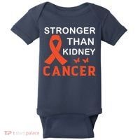 Stronger Than Kidney Cancer Breast Cancer Awareness Baby Bodysuit thumb 0