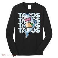 Shark Taco Kawaii Neko Anime Mexican food  Long Sleeve Shirt thumb 0