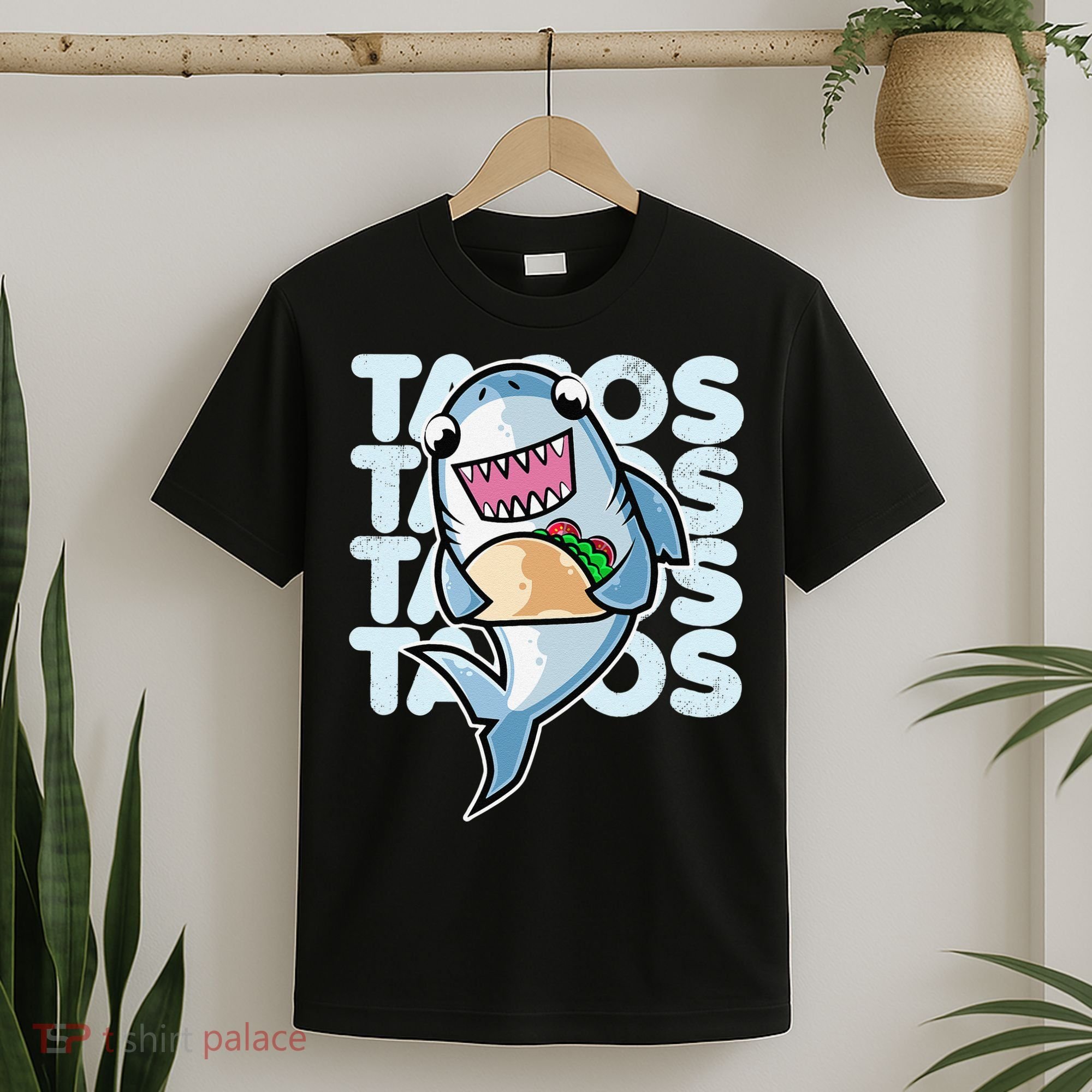 Shark Taco Kawaii Neko Anime Mexican food  T-Shirt