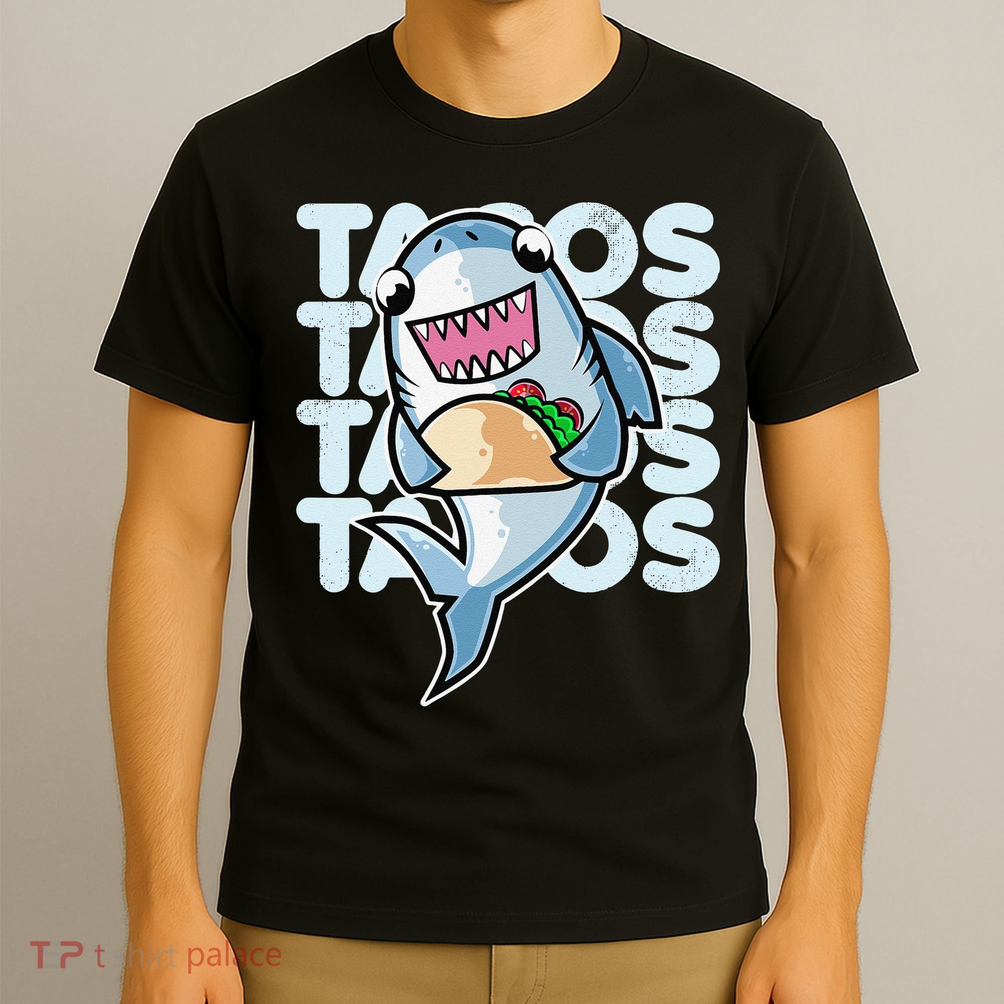 Shark Taco Kawaii Neko Anime Mexican food  T-Shirt