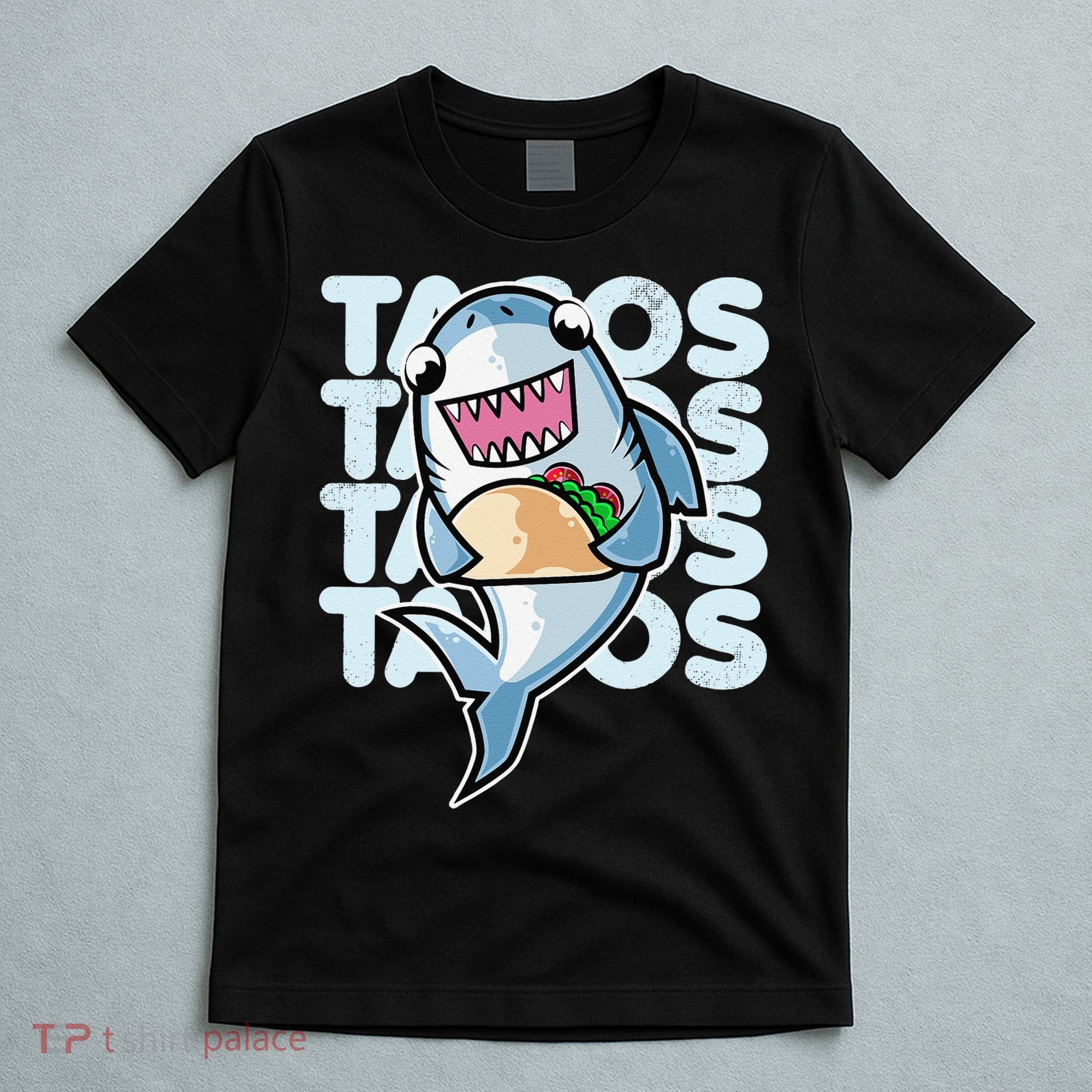 Shark Taco Kawaii Neko Anime Mexican food  T-Shirt