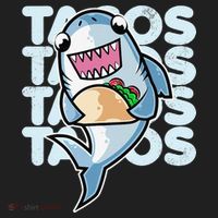 Shark Taco Kawaii Neko Anime Mexican food  Beanie thumb 2