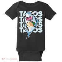 Shark Taco Kawaii Neko Anime Mexican food  Baby Bodysuit thumb 0