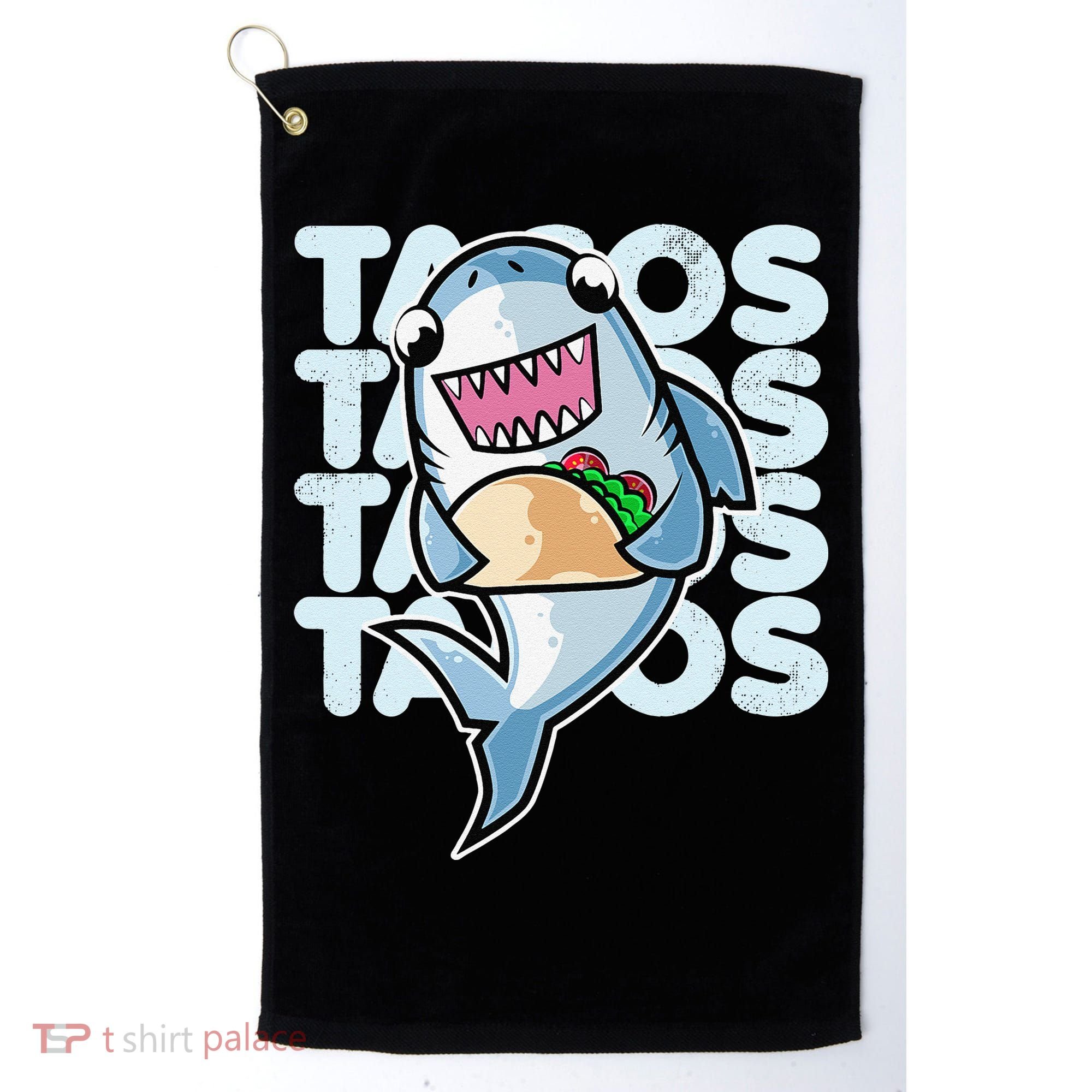 Shark Taco Kawaii Neko Anime Mexican food  Golf Towel
