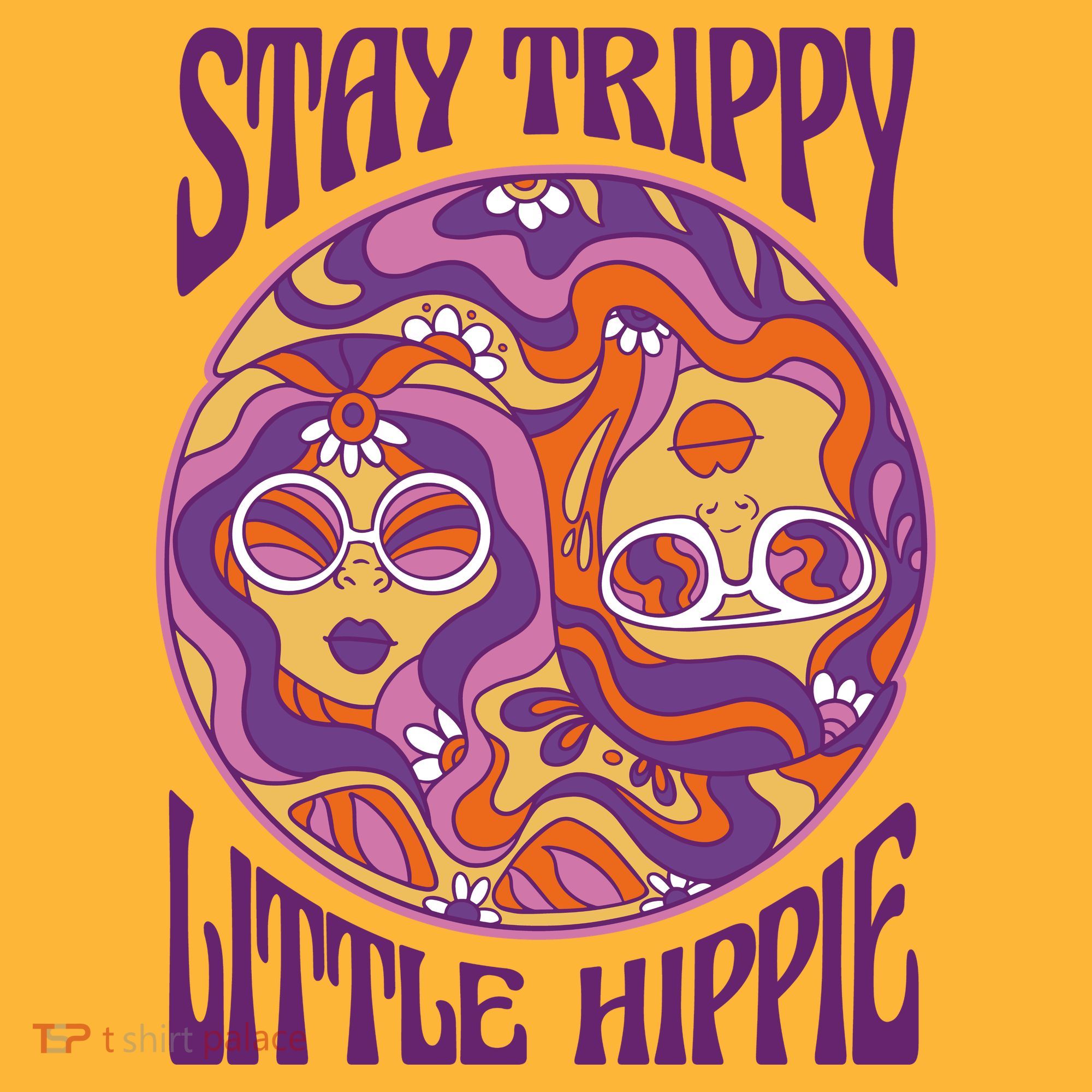Stay Trippy Little Hippie Retro 60s Pom Pom 12in Knit Beanie