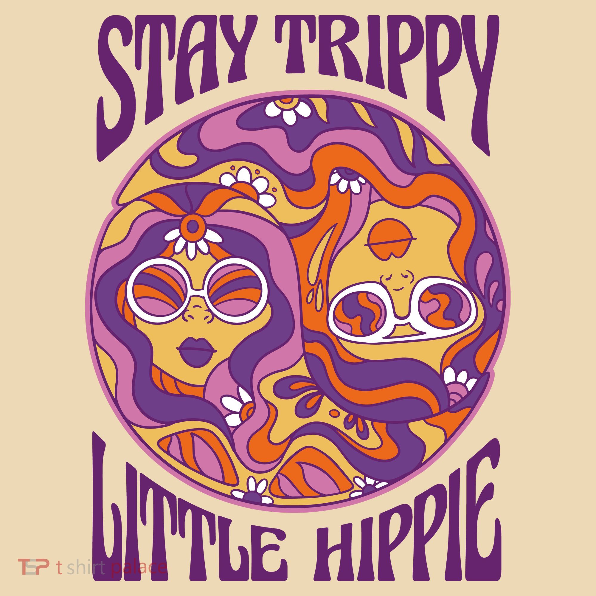Stay Trippy Little Hippie Retro 60s Tote Bag