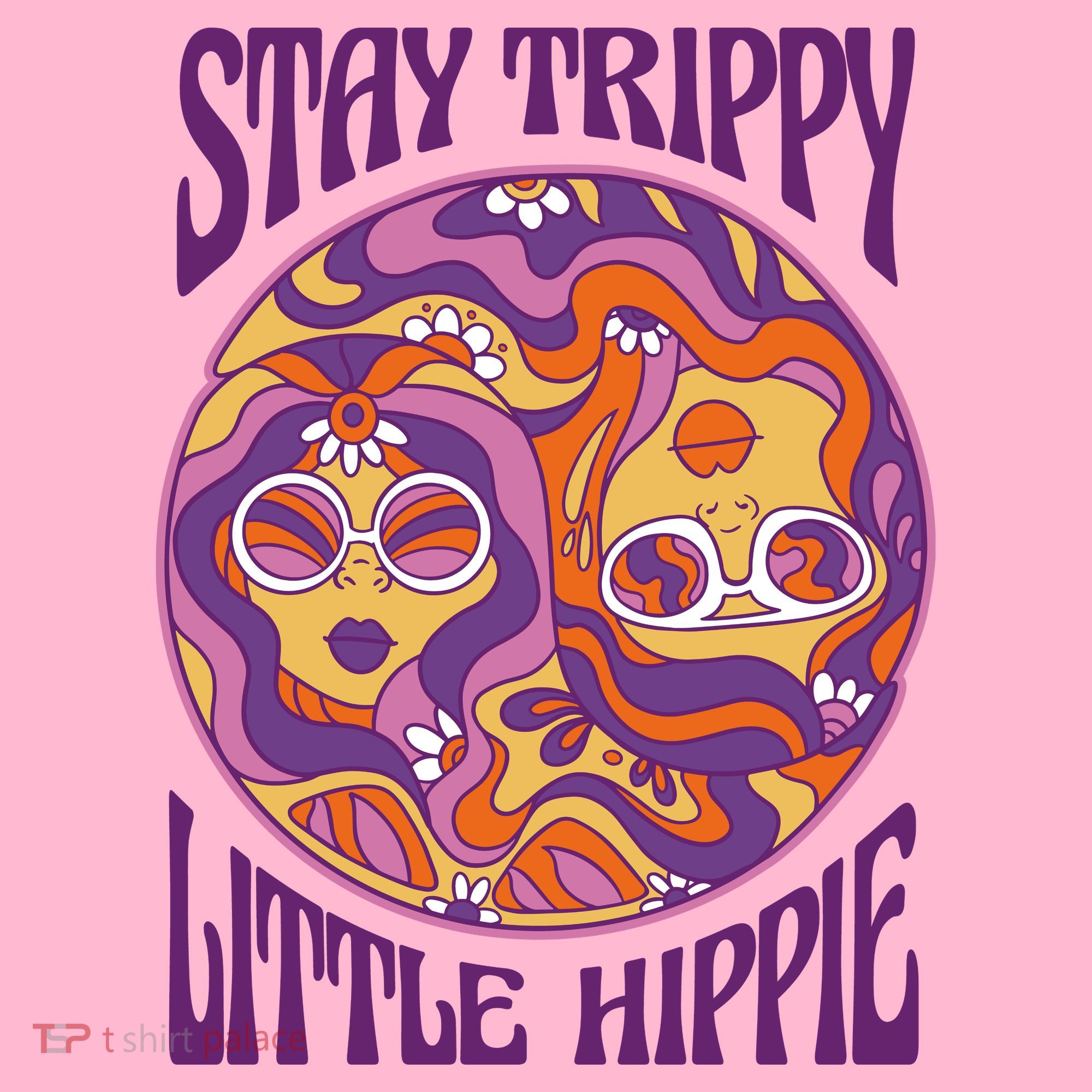 Stay Trippy Little Hippie Retro 60s Coaster