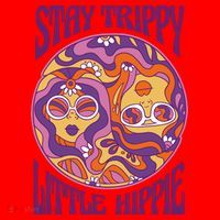 Stay Trippy Little Hippie Retro 60s Santa Hat thumb 1