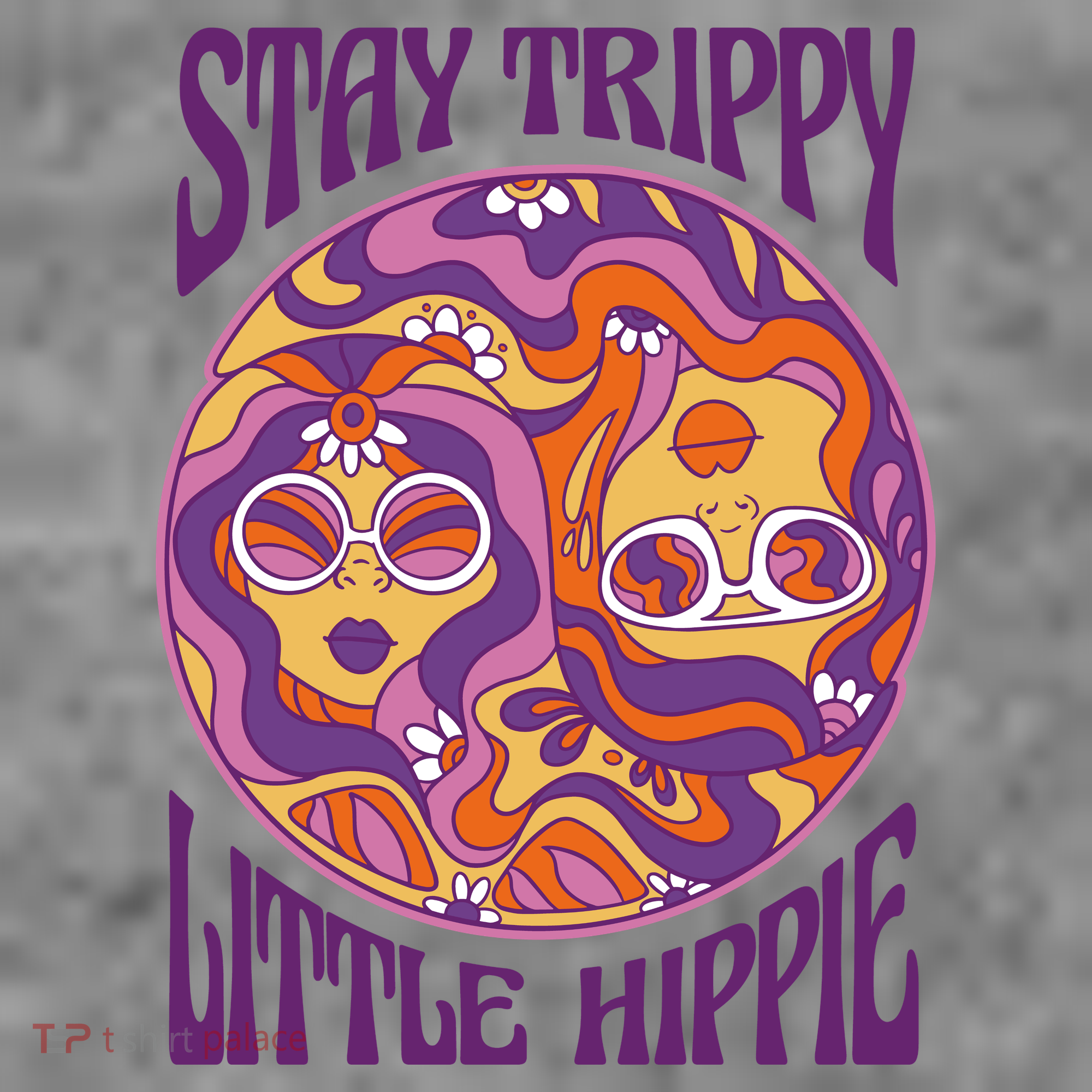 Stay Trippy Little Hippie Retro 60s Toddler Hoodie