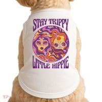 Stay Trippy Little Hippie Retro 60s Doggie Tank thumb 0