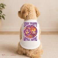 Stay Trippy Little Hippie Retro 60s Doggie Tank thumb 2