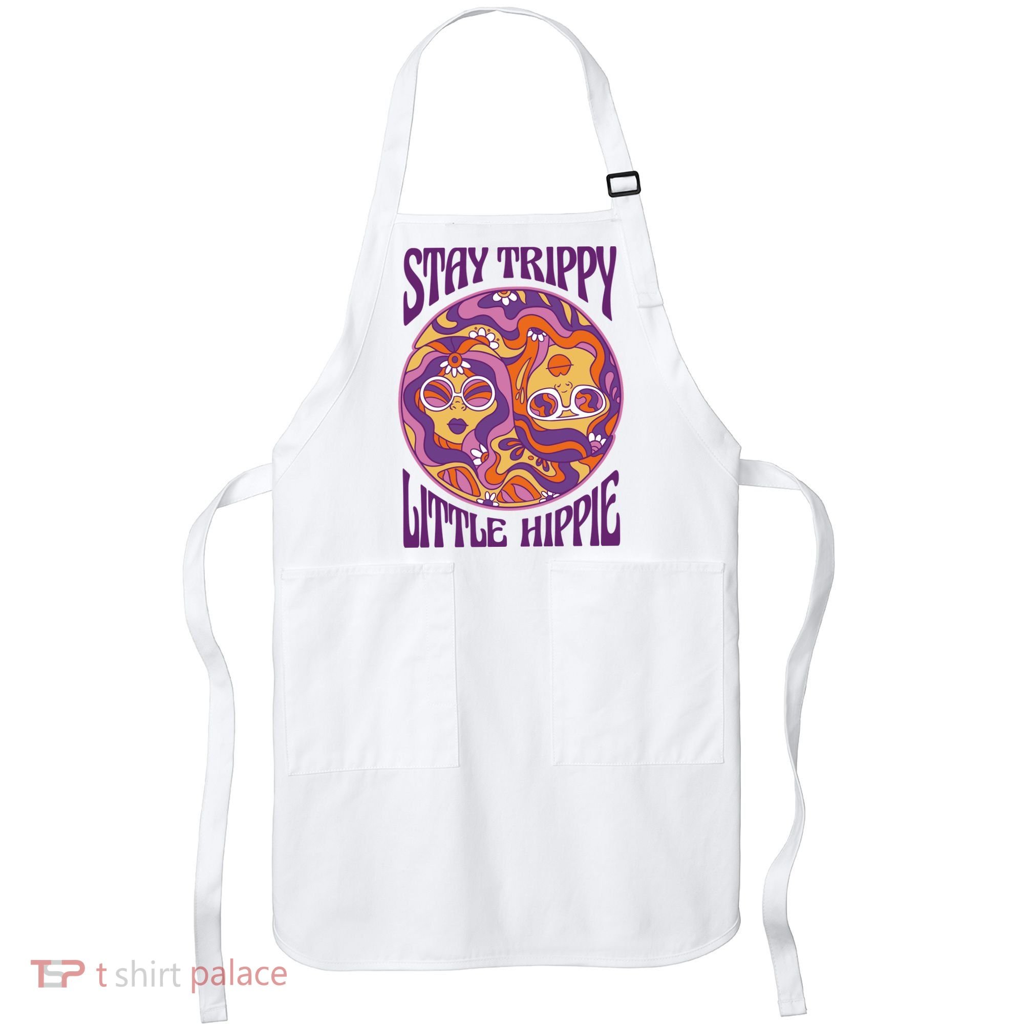 Stay Trippy Little Hippie Retro 60s Apron
