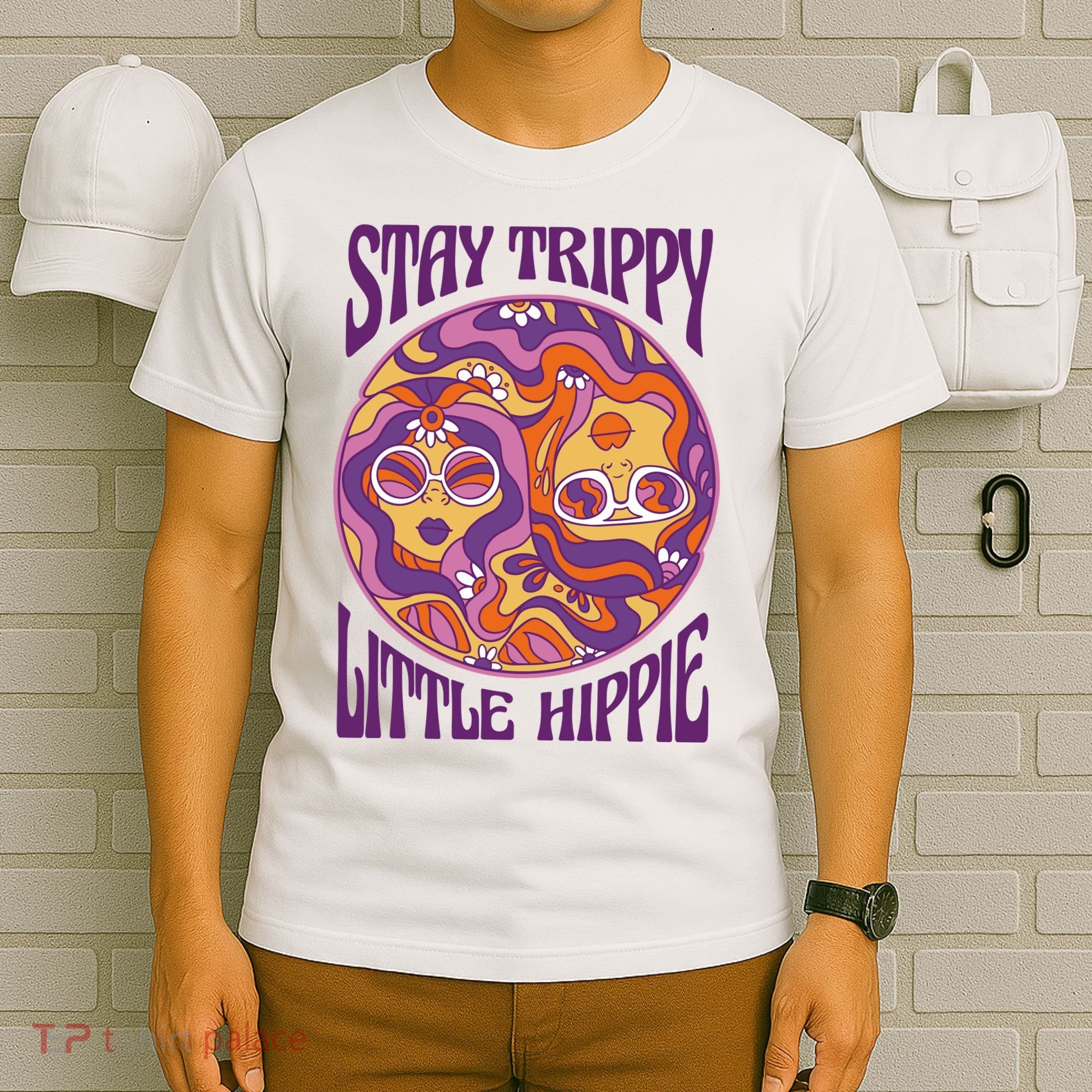 Stay Trippy Little Hippie Retro 60s T-Shirt
